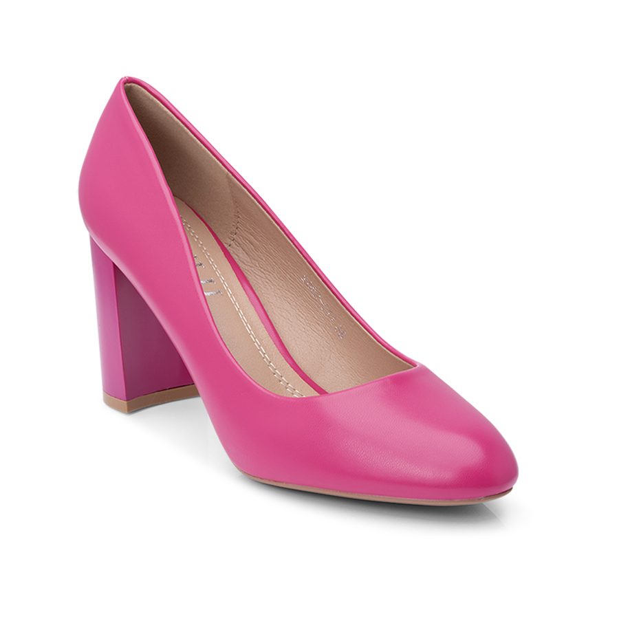 Pantofi cu toc patrat Fucsia Adele