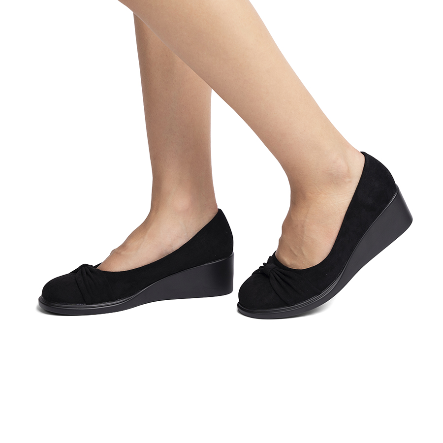 Pantofi casual dama cu talpa inalta negri consuela marimea 39