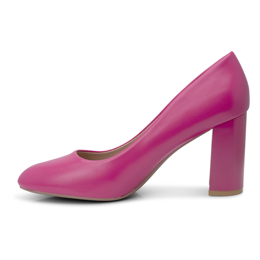 Pantofi cu toc patrat Fucsia Adele