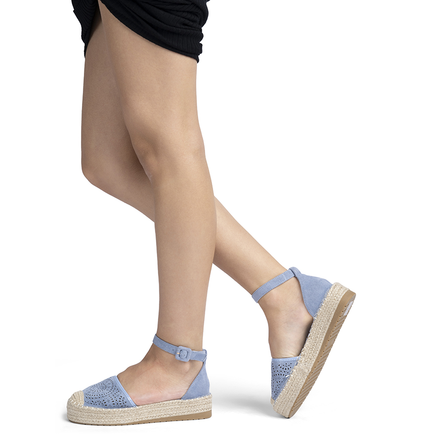 Espadrile dama cu platforma Albastre Lorena