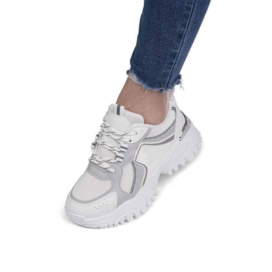 Sneakers dama din piele ecologica albi marinela marimea 37
