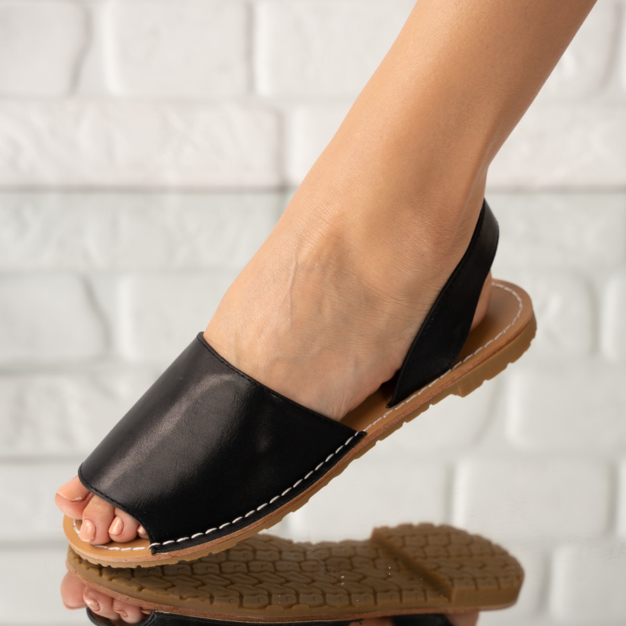 Sandale dama din piele naturala Negre Persida