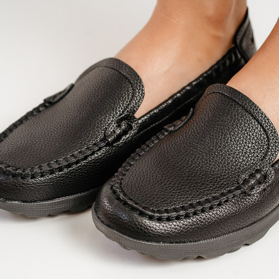 Pantofi dama casual din piele ecologica Negri Addie