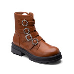 Ghete dama cu catarame elegante Camel Casandra