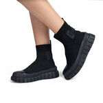 Sneakers dama tip soseta cu platforma Negri Ophelia