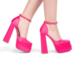 Pantofi cu platforma si toc inalt Fucsia Anastasia
