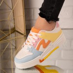 Sneakers dama din piele ecologica Albastri Sonia