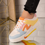 Sneakers dama din piele ecologica Albastri Sonia
