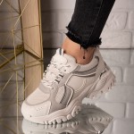 Sneakers dama din piele ecologica Albi Marinela