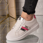 Sneakersi dama din piele ecologica Albi Cassie
