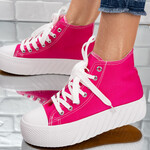 Sneakersi dama din material textil Fucsia Dana