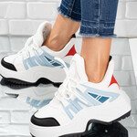 Sneakersi dama din piele ecologica Albi Genoveva