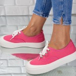 Sneakersi dama din material textil Fucsia Amara