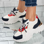 Sneakers dama din piele ecologica Albi Eliza