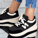 Sneakersi dama din piele ecologica Negri Andra