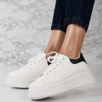 Sneakersi din piele ecologica Negri Lydia