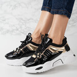 Sneakersi din piele ecologica Negri Layla