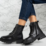 Ghete dama din piele ecologica PREMIUM Negre Save