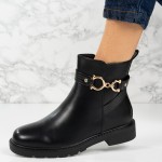 Ghete dama din piele ecologica PREMIUM Negre Iolanda