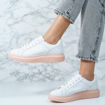 Sneakers dama din piele ecologica Roz Thea