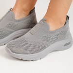 Adidasi dama din material textil Gri Satya