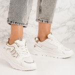 Adidasi dama din piele ecologica Kaki Maeve