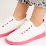 Adidasi dama din piele ecologica Fucsia Aiana