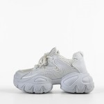 Sneakersi dama din piele ecologica Albi Timica