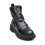 Ghete dama din piele ecologica imblanite Negre Emerald