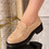 Pantofi dama casual din piele ecologica intoarsa cu pietre Bej Ariana