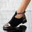 Pantofi dama din piele ecologica Negri Lidia