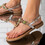 Sandale dama din piele ecologica cu pietre colorate Argintii Olivia