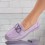 Pantofi dama casual din piele intoarsa Mov Erika