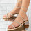 Sandale dama cu talpa joasa si pietre miniaturale din piele ecologica Bej Thalia