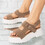Sandale dama din piele ecologica intoarsa Verzi Serafina