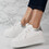 Sneakersi din piele ecologica Albi Lydia