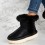 Cizme tip UG imblanite din piele ecologica PREMIUM Negre Ceren