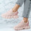 Sneakers dama din piele ecologica Roz Larisa