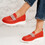 Pantofi dama casual din piele ecologica Rosii Yime