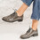 Pantofi dama casual din piele ecologica lacuiti cu model Negri Kortney