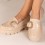 Pantofi dama casual din piele ecologica Bej Jaze