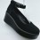 Pantofi dama casual din piele ecologica intoarsa Negri Lynnly