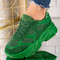 Sneakersi dama cu talpa inalta din piele ecologica intoarsa Albastri Ayla