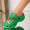 Papuci dama cu accesorii colorate Verzi Bambina