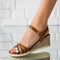 Sandale dama din piele ecologica Bej Melinda