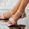 Sandale dama din piele ecologica Kaki Emilia