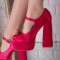 Pantofi cu platforma si toc inalt Fucsia Isabela