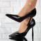 Pantofi dama stiletto din piele ecologica Fucsia Eleri