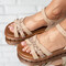 Sandale dama cu talpa joasa din piele ecologica Albe Mirela