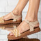 Sandale dama cu talpa joasa din piele ecologica Roz Davida